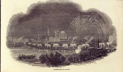 Feestverlichting van Keulen, 23 augustus 1845